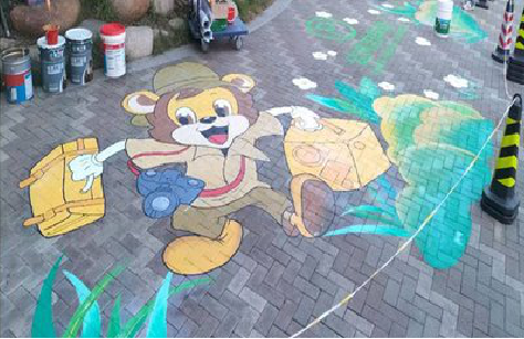 平湖夏季画地面彩绘会遇到的问题