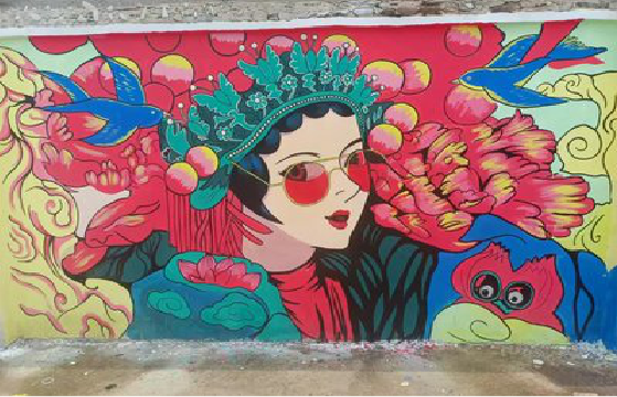 平湖墙体彩绘-网红墙