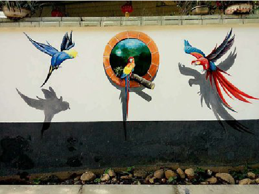 平湖视觉错位-3D墙绘设计