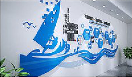 平湖海浪主题文化墙如何设计？