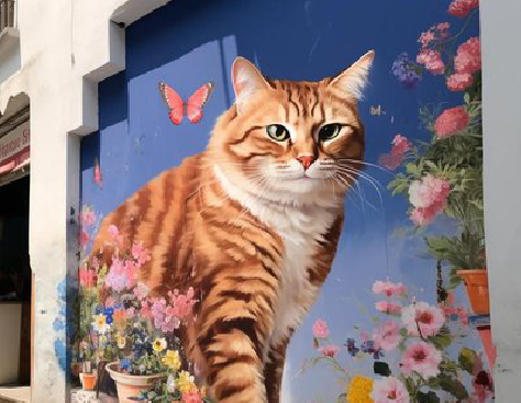 平湖自己绘制有个性的手绘墙