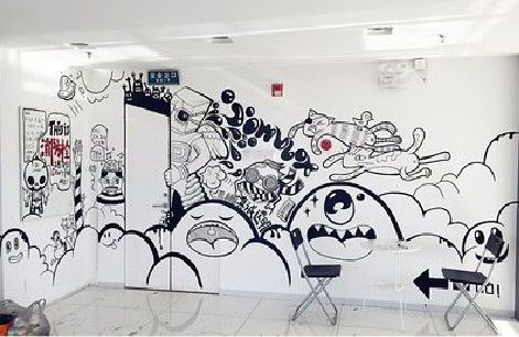 平湖手绘墙并非传统涂鸦。