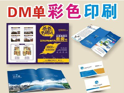 平湖单页印刷，色彩搭配简单。